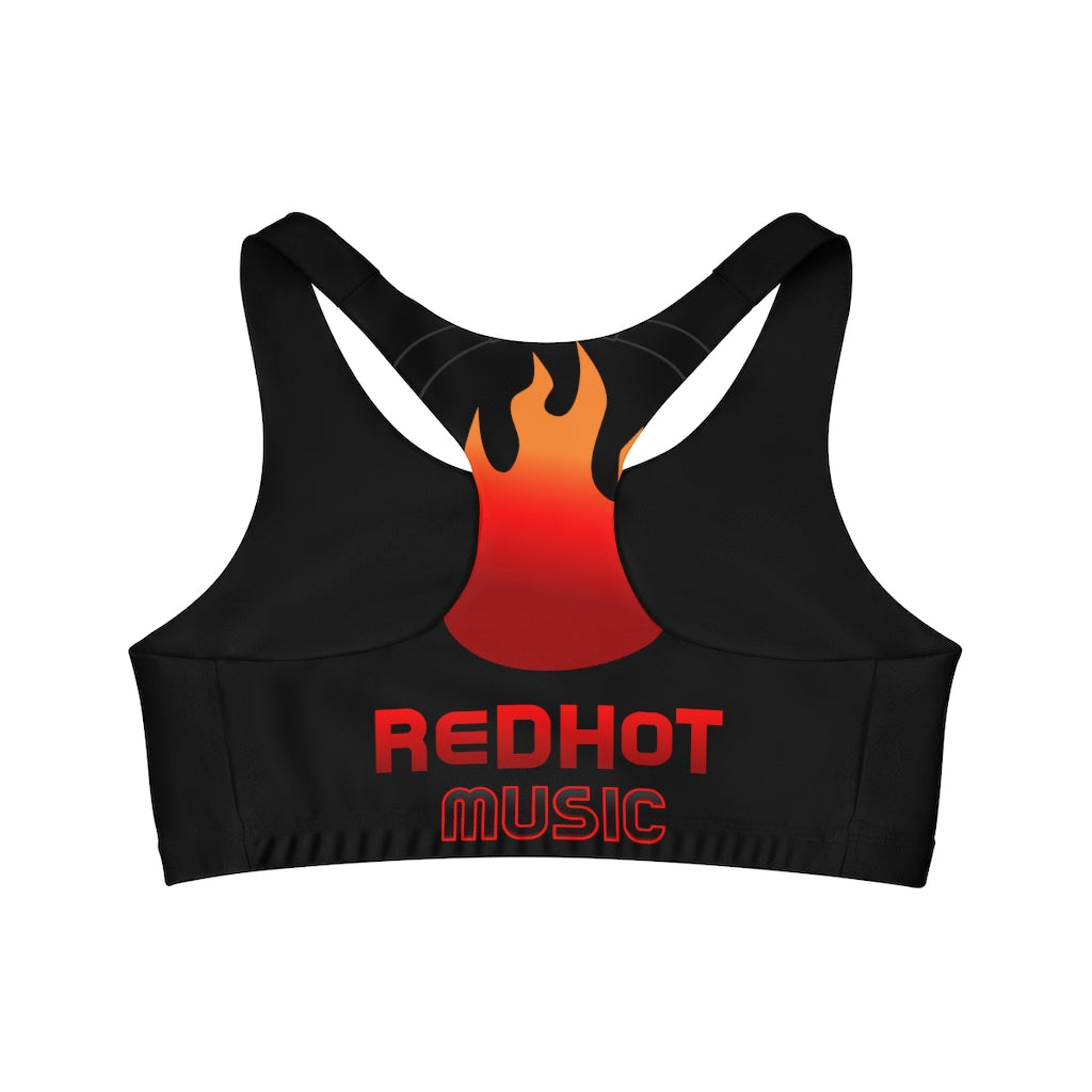 ReDHoT Girl Seamless Sports Bra (AOP) negro