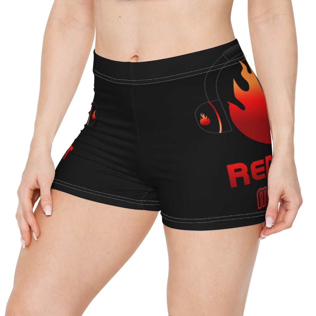 ReDHoT gym Women's Shorts (AOP) thigh logo negro