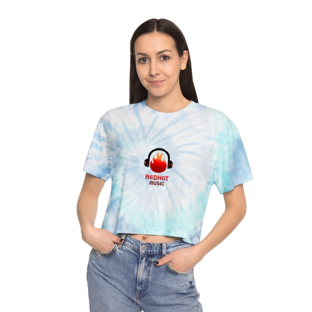 ReDHoT Women's HoTGirl Tie-Dye Center up Crop Tee