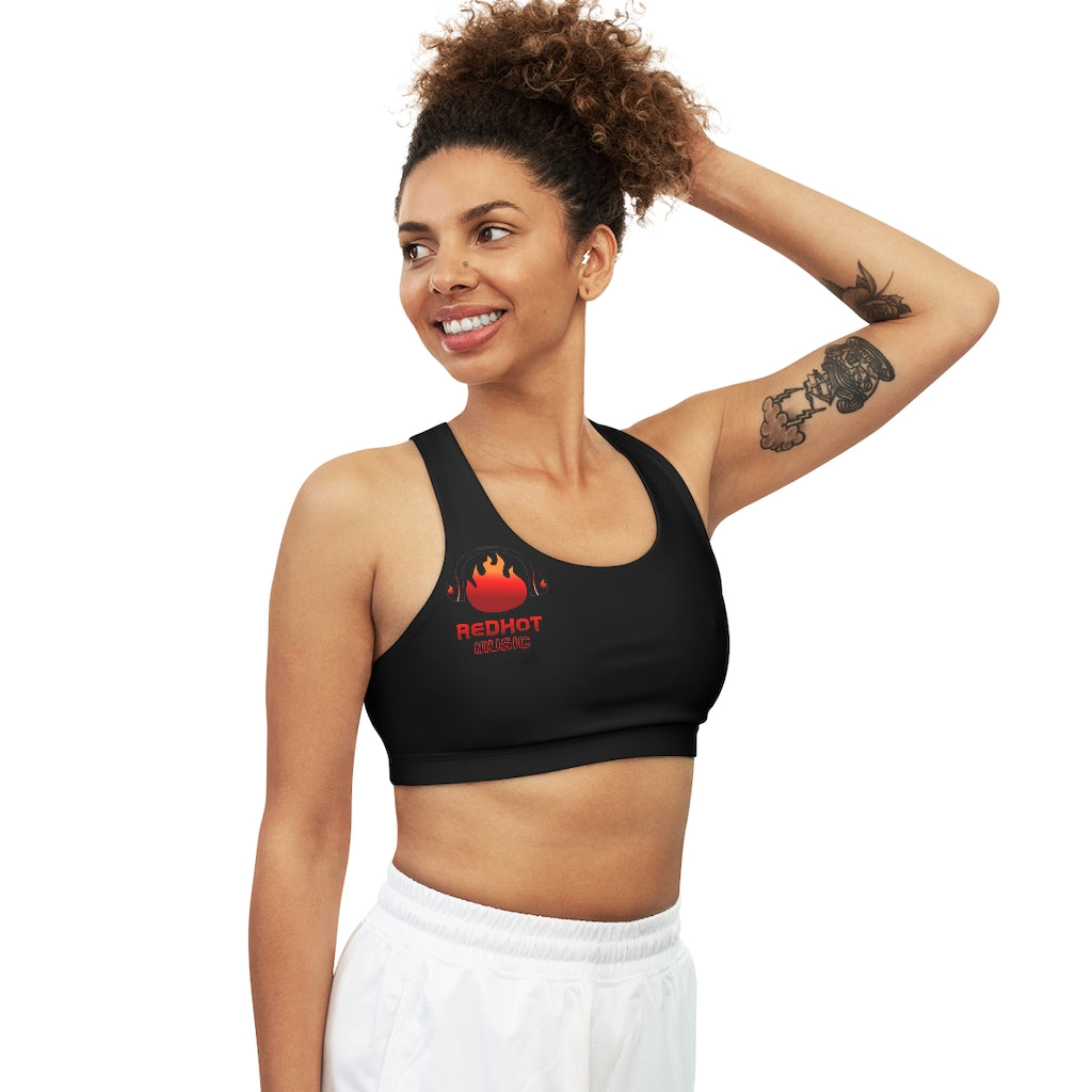 ReDHoT Girl Seamless Sports Bra (AOP) negro