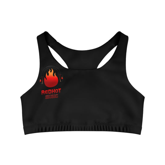 ReDHoT Girl Seamless Sports Bra (AOP) negro