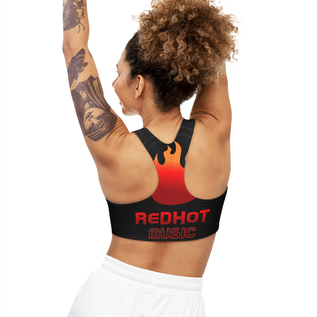 ReDHoT Girl Seamless Sports Bra (AOP) negro