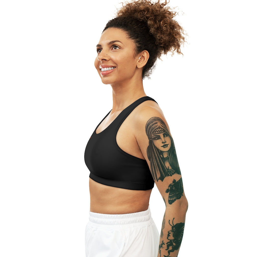 ReDHoT Girl Seamless Sports Bra (AOP) negro