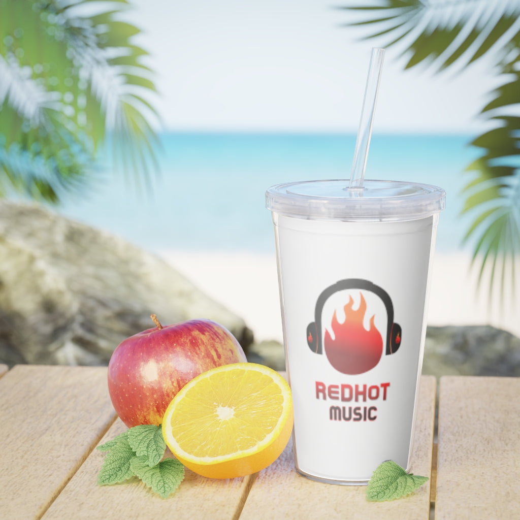 ReDHoT Plastic Tumbler with Straw