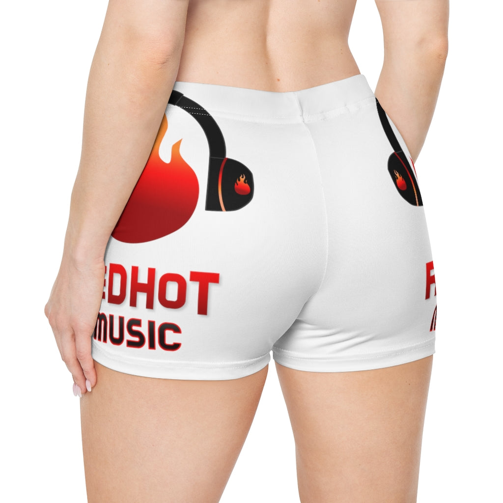 ReDHoT gym Women's Shorts (AOP) thigh logo